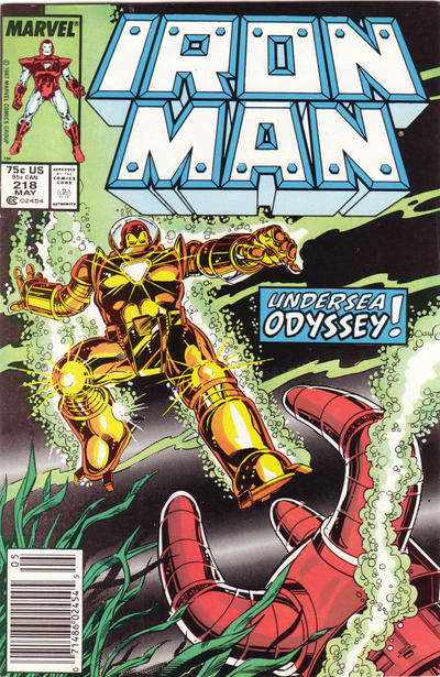 Cover for Iron Man (Marvel, 1968 series) #218 [Newsstand]