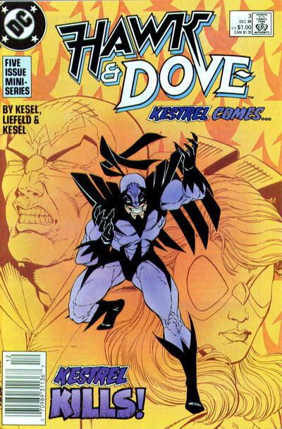 Cover for Hawk and Dove (DC, 1988 series) #3 [Newsstand]