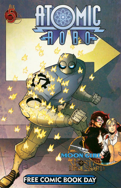 Cover for Atomic Robo / Foster Broussard / Moon Girl Free Comic Book Day 2011 (Red 5 Comics, Ltd., 2011 series) #[nn]