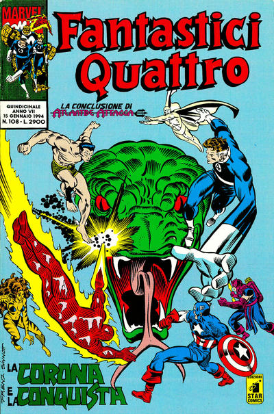 Cover for Fantastici Quattro (Edizioni Star Comics, 1988 series) #108