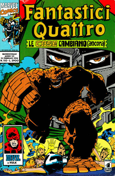 Cover for Fantastici Quattro (Edizioni Star Comics, 1988 series) #110