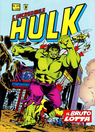 Cover for L'Incredibile Hulk (Editoriale Corno, 1980 series) #25