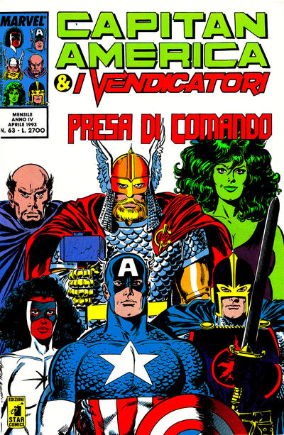 Cover for Capitan America & i Vendicatori (Edizioni Star Comics, 1990 series) #63