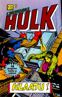 Cover Thumbnail for L'Incredibile Hulk (Editoriale Corno, 1980 series) #36