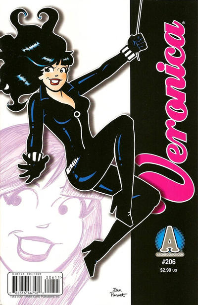 Cover for Veronica (Archie, 1989 series) #206 [Direct Edition]