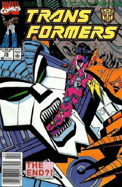 Cover for The Transformers (Marvel, 1984 series) #75 [Newsstand]