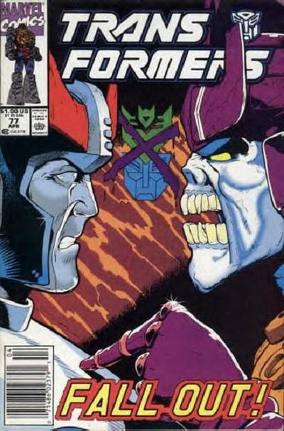 Cover for The Transformers (Marvel, 1984 series) #77 [Newsstand]