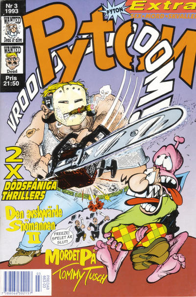 Cover for Pyton (Atlantic Förlags AB, 1990 series) #3/1993