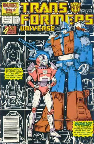 Cover for The Transformers Universe (Marvel, 1986 series) #4 [Newsstand]