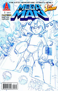 Cover for Mega Man (Archie, 2011 series) #1 [Sketch Variant by Chad Thomas]