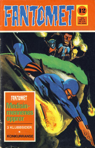 Cover for Fantomet (Nordisk Forlag, 1973 series) #12/1973