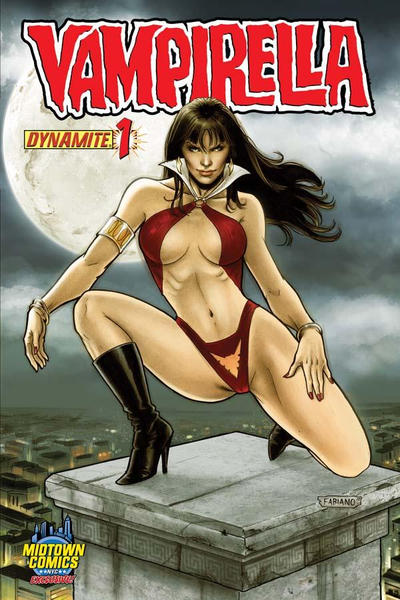 Cover for Vampirella (Dynamite Entertainment, 2010 series) #1 [Midtown Comics Exclusive Fabiano Neves]