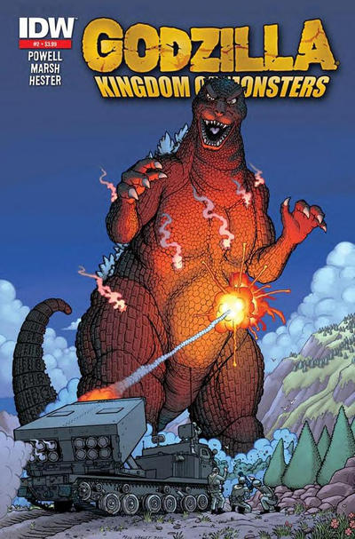 Cover for Godzilla: Kingdom of Monsters (IDW, 2011 series) #2 [Second Printing?]