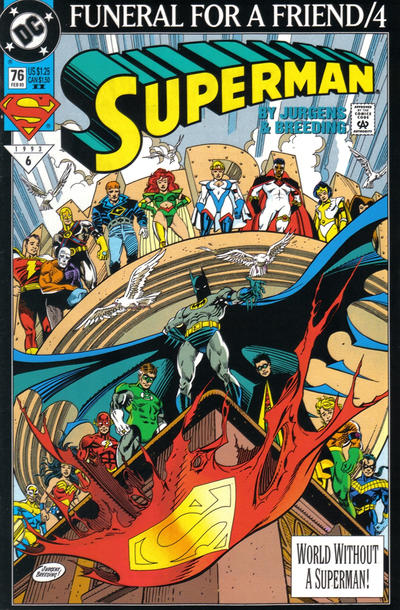Cover for Superman (DC, 1987 series) #76 [2nd Printing]