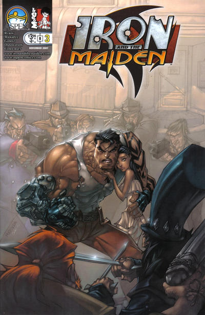 Cover for Iron and the Maiden (Aspen, 2007 series) #3 [Cover B]
