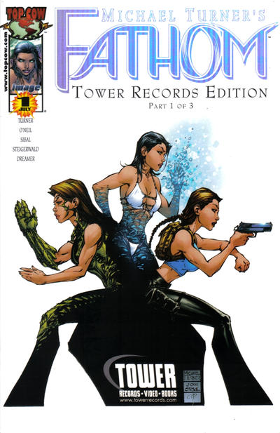 Cover for Fathom (Image, 1998 series) #12 [Tower Records Blue Foil Cover]