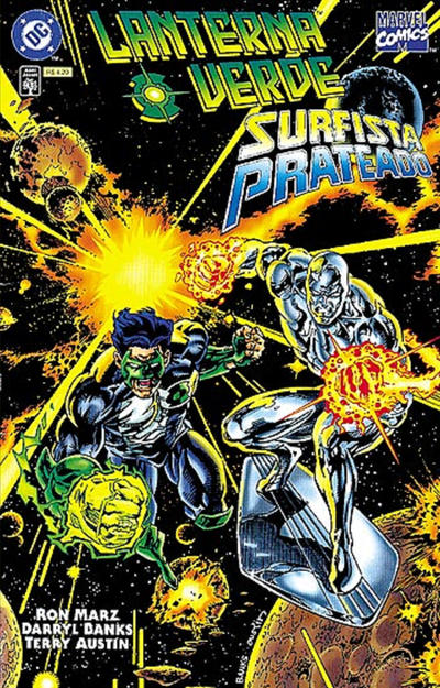 Cover for Lanterna Verde & Surfista Prateado (Editora Abril, 1997 series) 