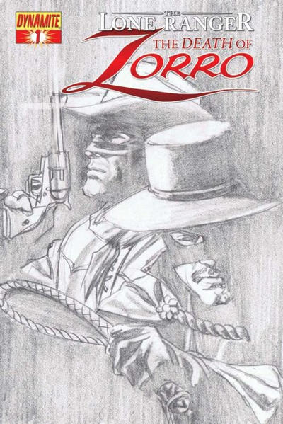 Cover for The Lone Ranger & Zorro: The Death of Zorro (Dynamite Entertainment, 2011 series) #1 [Sketch Variant Cover]
