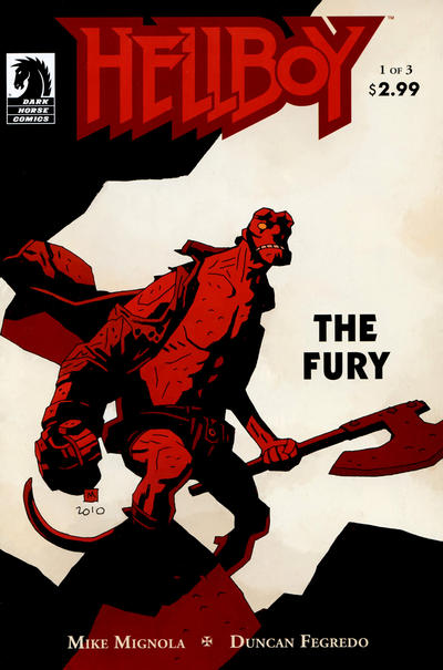 Cover for Hellboy: The Fury (Dark Horse, 2011 series) #1 [55] [Mignola cover]