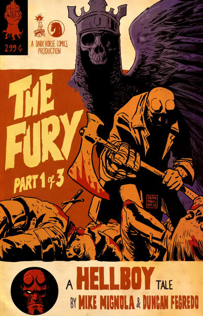 Cover for Hellboy: The Fury (Dark Horse, 2011 series) #1 [55] [Francavilla cover]