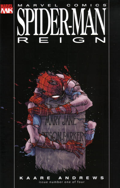 Cover for Spider-Man: Reign (Marvel, 2007 series) #1 [Direct Edition - 50/50 Split - Red Costume]