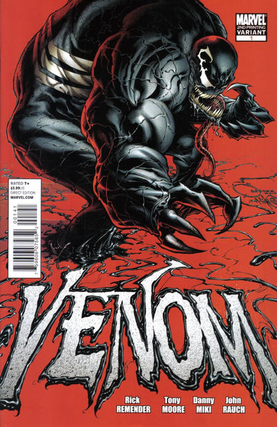 Cover for Venom (Marvel, 2011 series) #1 [2nd Printing Variant]