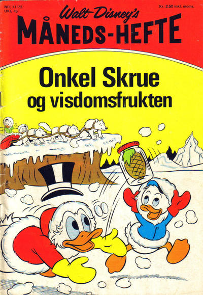 Cover for Walt Disney's månedshefte (Hjemmet / Egmont, 1967 series) #11/1972