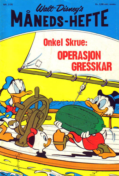 Cover for Walt Disney's månedshefte (Hjemmet / Egmont, 1967 series) #7/1975