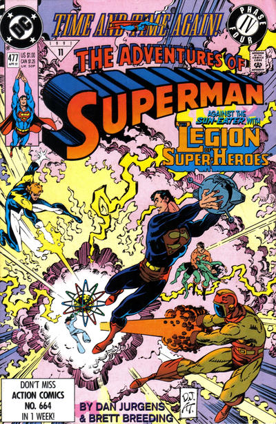 Cover for Adventures of Superman (DC, 1987 series) #477 [Direct]