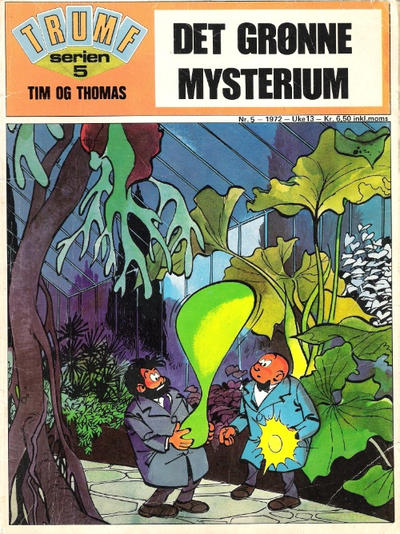 Cover for Trumf-serien (Romanforlaget, 1971 series) #5 - Tim og Thomas - Det grønne mysterium