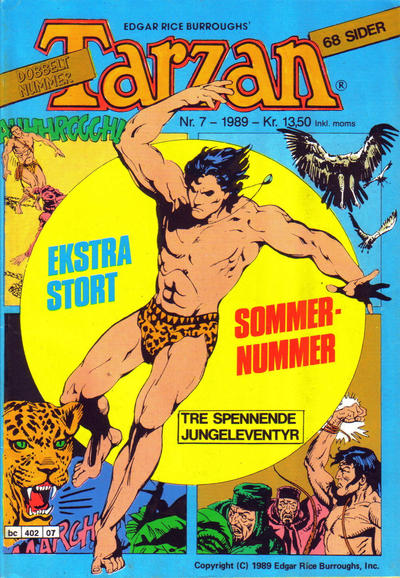 Cover for Tarzan (Bladkompaniet / Schibsted, 1989 series) #7/1989