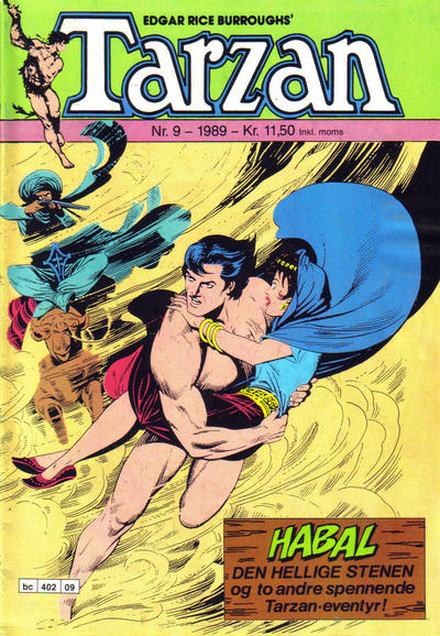 Cover for Tarzan (Bladkompaniet / Schibsted, 1989 series) #9/1989