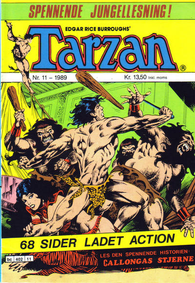 Cover for Tarzan (Bladkompaniet / Schibsted, 1989 series) #11/1989
