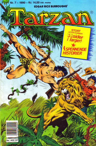 Cover for Tarzan (Bladkompaniet / Schibsted, 1989 series) #7/1990