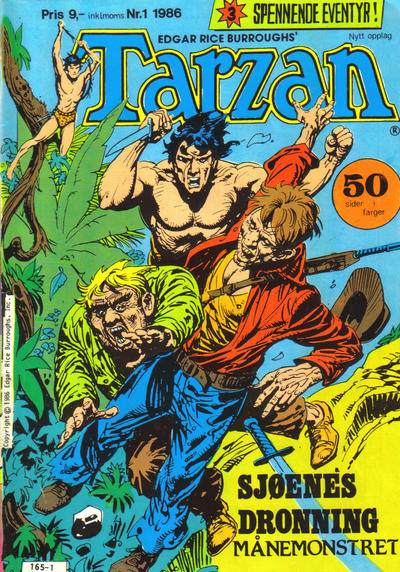 Cover for Tarzan (Atlantic Forlag, 1977 series) #1/1986