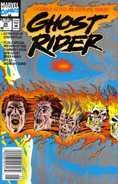 Cover for Ghost Rider (Marvel, 1990 series) #25 [Newsstand]
