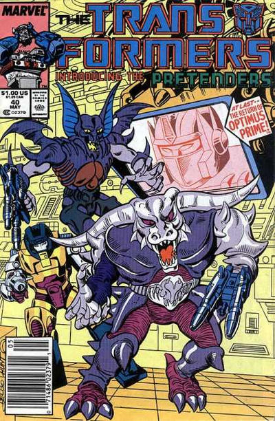 Cover for The Transformers (Marvel, 1984 series) #40 [Newsstand]