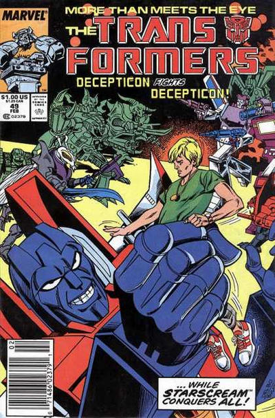 Cover for The Transformers (Marvel, 1984 series) #49 [Newsstand]