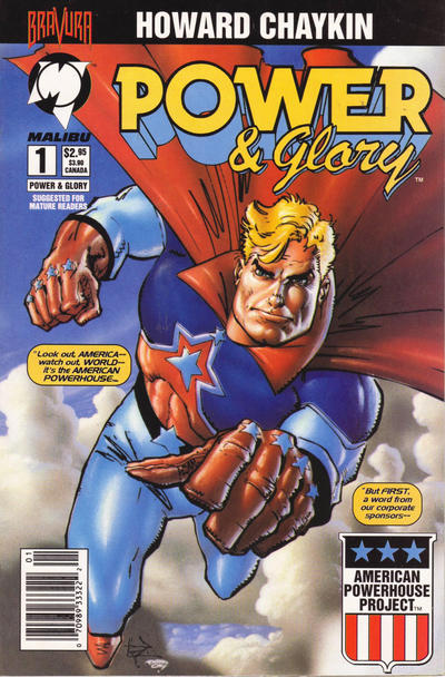 Cover for Power & Glory (Malibu, 1994 series) #1 [Newsstand Edition]