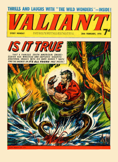 Cover for Valiant (IPC, 1964 series) #28 February 1970