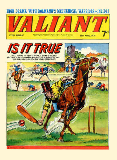 Cover for Valiant (IPC, 1964 series) #18 April 1970
