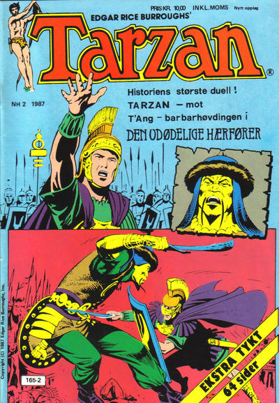 Cover for Tarzan (Atlantic Forlag, 1977 series) #2/1987