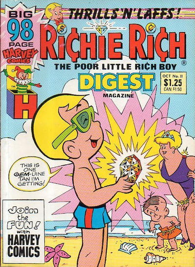 Cover for Richie Rich Digest Magazine (Harvey, 1986 series) #11 [Direct]