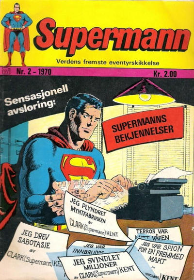 Cover for Supermann (Illustrerte Klassikere / Williams Forlag, 1969 series) #2/1970