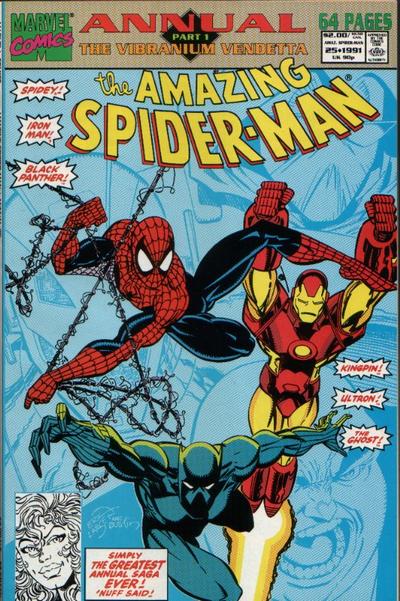Cover for The Amazing Spider-Man Annual (Marvel, 1964 series) #25 [Direct]