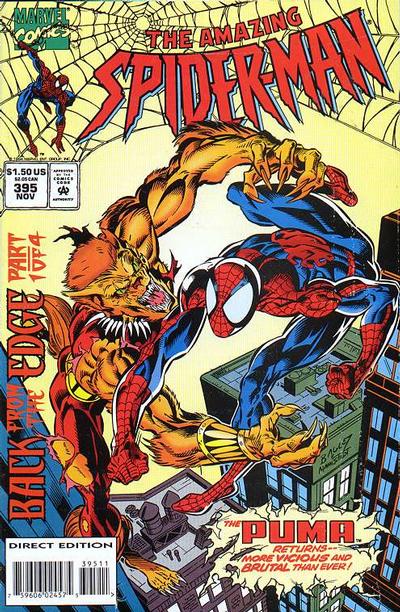 Cover for The Amazing Spider-Man (Marvel, 1963 series) #395 [Direct Edition]
