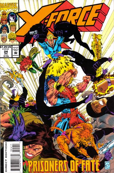 Cover for X-Force (Marvel, 1991 series) #24 [Direct]