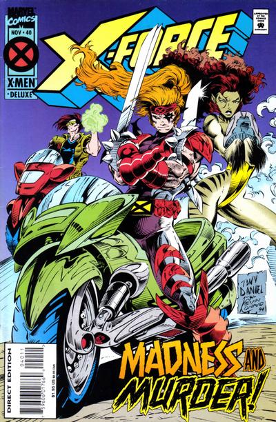 Cover for X-Force (Marvel, 1991 series) #40 [Deluxe Direct Edition]