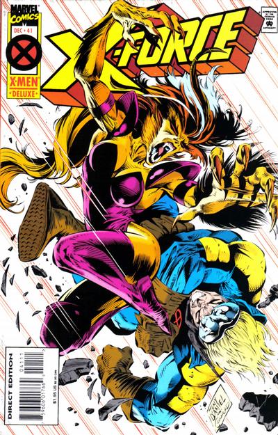 Cover for X-Force (Marvel, 1991 series) #41 [Deluxe Direct Edition]