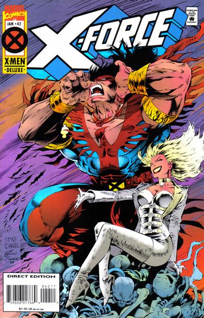 Cover for X-Force (Marvel, 1991 series) #42 [Deluxe Direct Edition]